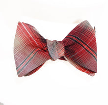 Red Western Plaid Bow Tie