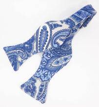 Blue Paisley Bow Tie