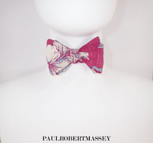 Red multi Tropical Print Bow Tie.