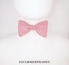Pink Gingham Bow Tie