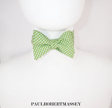 Green Gingham Bow Tie.