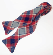 Blue/Red Wool Bow Tie